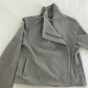 Light gray medium asymmetrical zip up jacket